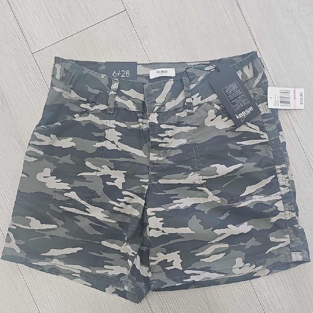 Kensie Green Cargo Shorts Urban Style